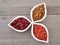 Goji berries, cranberry and white mulberries.