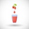 Goji berries juice flat icon