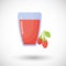 Goji berries juice flat icon