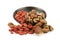 Goji Berries and Nuts Spilling from a Bowl