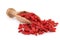 Goji Wolfberries On Wooden Spoon