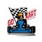 Gokart racing logo