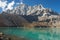 Gokyo lake and Machermo mountain peak, Everest region