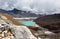 Gokyo lake Ngozumpa glacier view from Renjo La pass Nepal.