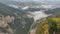 Gola del furlo marche and candigliano river  with  clouds