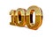 Gold 3d 100th Anniversary Sign Top 100