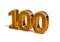 Gold 3d 100th Anniversary Sign Top 100