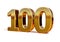 Gold 3d 100th Anniversary Sign Top 100