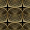 Gold 3d lines seamless pattern. Ornamental line art fractals background. Abstract repeat luxury backdrop. Arabesque style floral