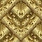 Gold 3d textured abstract seamless pattern. Vector golden draper