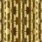 Gold 3d textured Baroque seamless pattern. Vector golden drapery