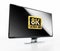 Gold 8K Ultra HD label on generic TV with reflection. 3D illustration