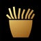 Gold Abstract Simplistic French Fries Icon