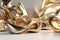 Gold and Aged Brass Twisted Waves: Modern 3D Design with Unreal Engine 5