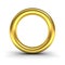 Gold alphabet letter O or golden ring