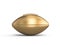 Gold american football ball on a white background