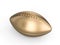 Gold american football ball on a white background