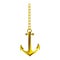 gold anchor hanging icon image