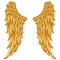 Gold angel wings