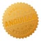 Gold ANGUILLA Badge Stamp