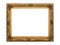 Gold antique frame isolated with clipping path