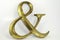 Gold antiqued ampersand symbol