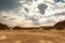 Gold arid desert landscape Sinai, Egypt