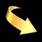 Gold arrow. Business concept