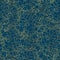 Gold aster flower line silhouette pattern , seamless repeatable texture wallpaper on blue background.