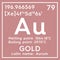 Gold. Aurum. Transition metals. Chemical Element of Mendeleev\\\'s Periodic Table. 3D illustration