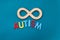 Gold Autism Infinity Sign Symbol. Autism awareness day