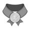 The gold award.Medal of medalist.Awards and trophies single icon in monochrome style vector symbol stock illustration.