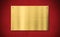 Gold award plaque or plate on red background