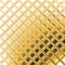Gold background containing a square patterns. Golden trellised pattern
