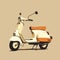 Gold Background Moped: Clean And Simple Design Inspired By Annibale Carracci