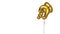 gold balloon symbol of assistive listening systems on white background