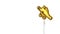 gold balloon symbol of bell slash on white background