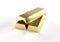 Gold bar 3D rendering style on a white background