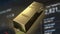 The gold bar on business background 3d rendering