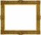 Gold baroque Frame isolated on white background.