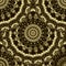 Gold Baroque round 3d mandalas seamless pattern. Ornamental vector Deco background. Vintage floral golden ornaments. Repeat luxury