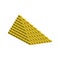 Gold bars folded into pyramid.3d vector illustration and isometric view.