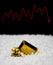 Gold bars sink into polystyrene particle and a fluctuation on background