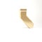 Gold Baseball sock icon isolated on white background. 3d illustration 3D render