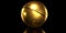 Gold basketball ball