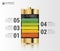 Gold battery. Infographics concept. Modern design template. Vector