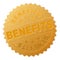 Gold BENEFITS Badge Stamp