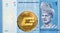 Gold bitcoin Dash coin of malaysia banknote