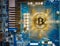 Gold bitcoin power drive on motherboard