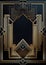 Gold and Black Art Deco Wall Art Vertical Poster Art Nouveau. Generative AI